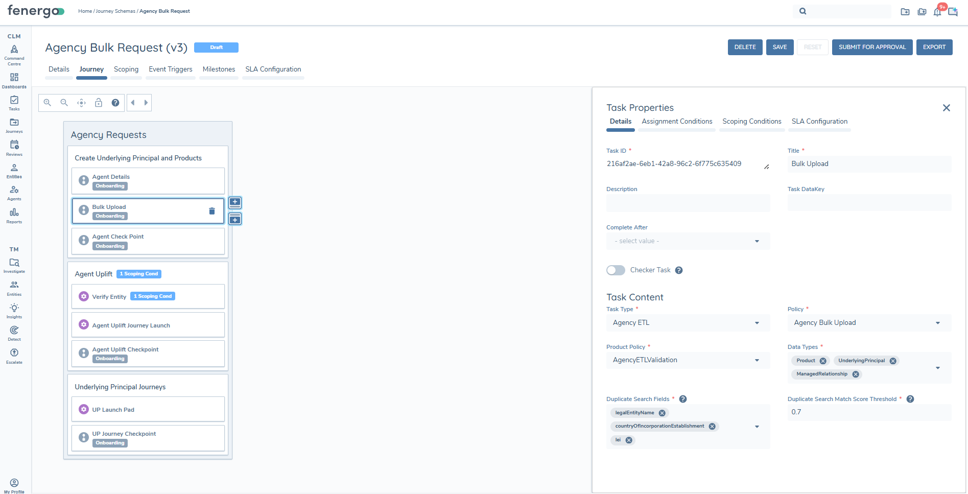 Agency ETL Task Configuration