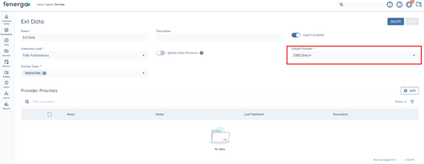 Data Sourcing Agent Config