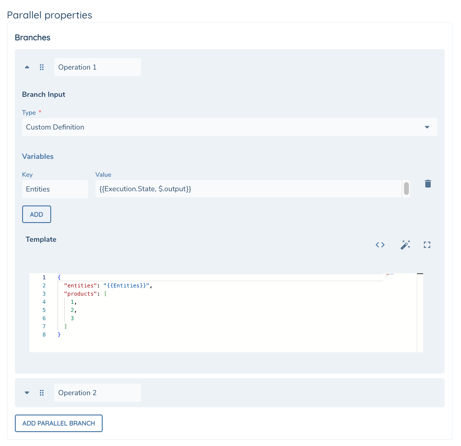 Parallel Task Configuration Parallel Task Options