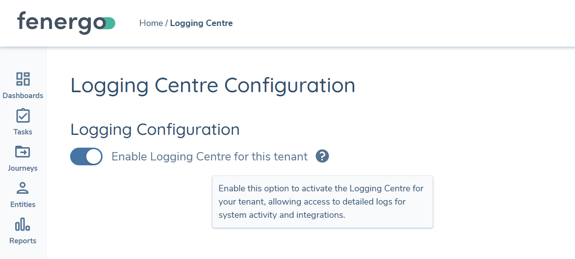 Advanced Dashboards Enabling Logging