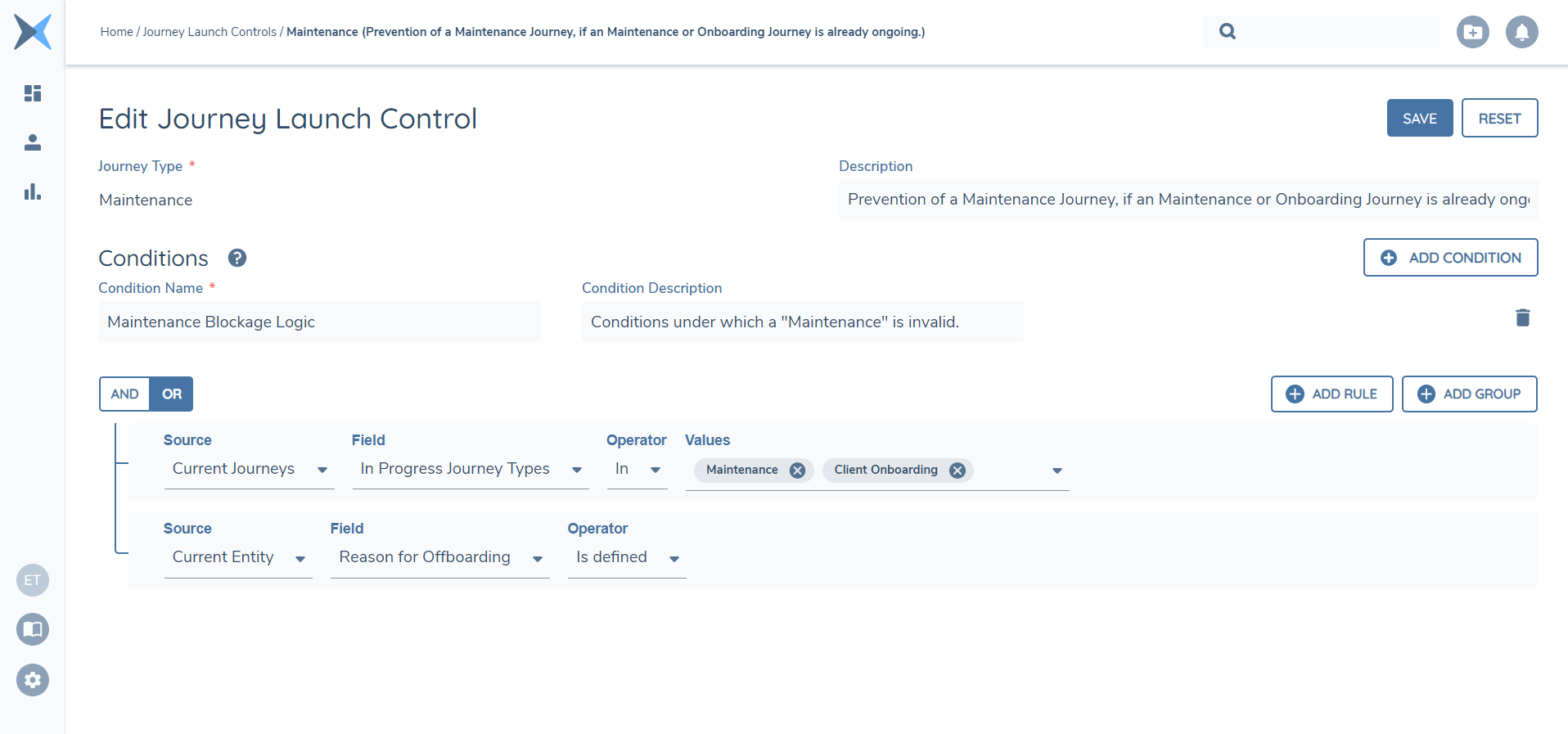 Journey Launch Controls - combiningJourneysAndPolicy