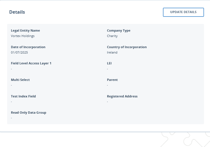 Entity Profile Content Container