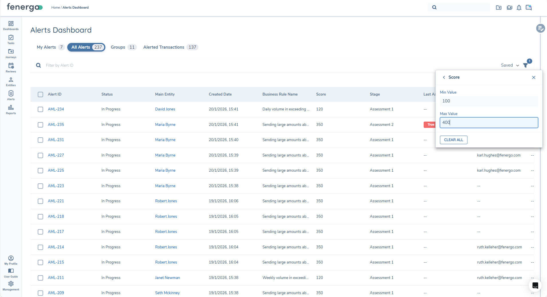 FilterAlertDashboard