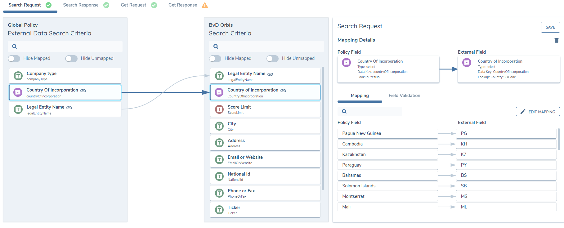 The Reference List Mapping View