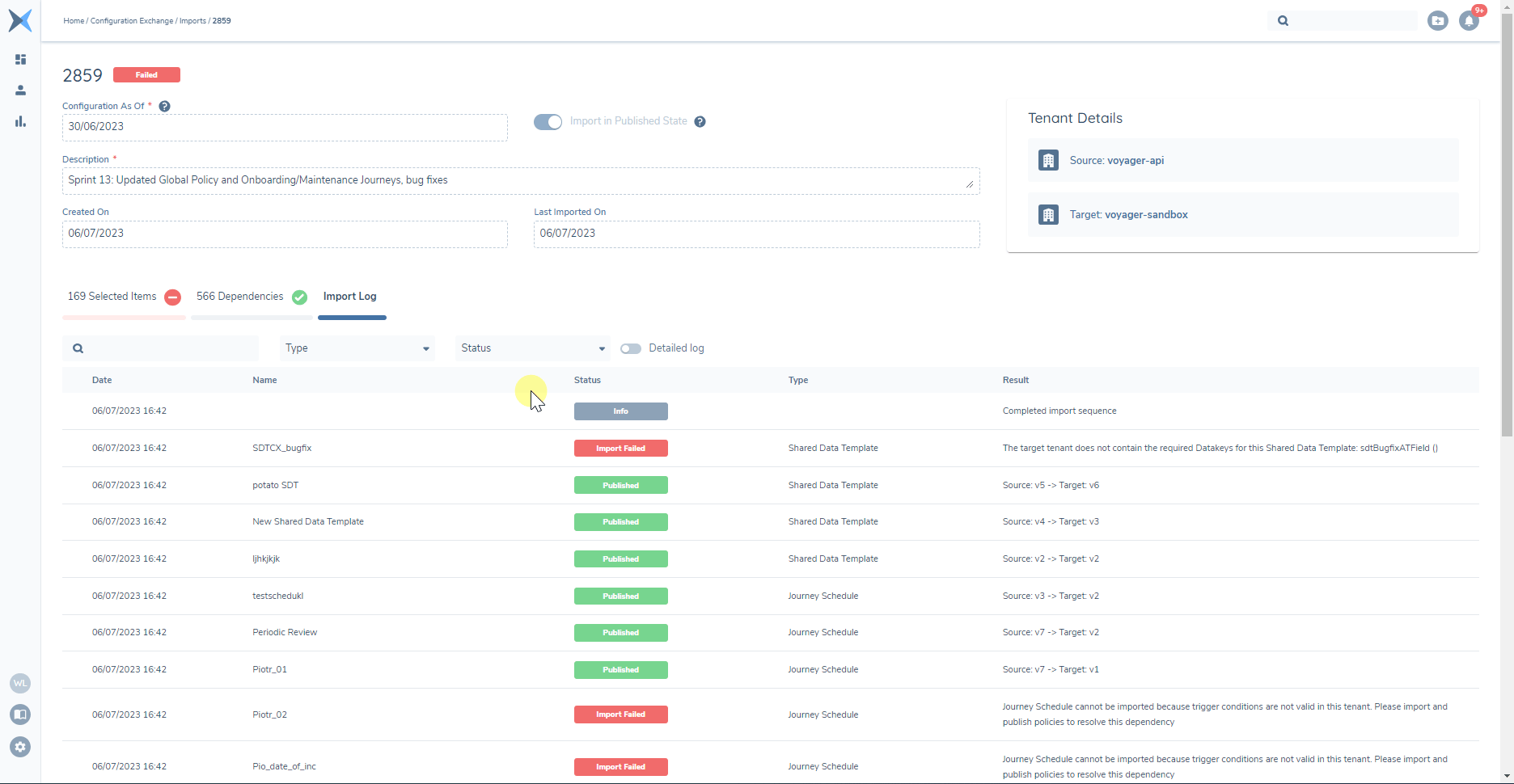 Configuration Exchange