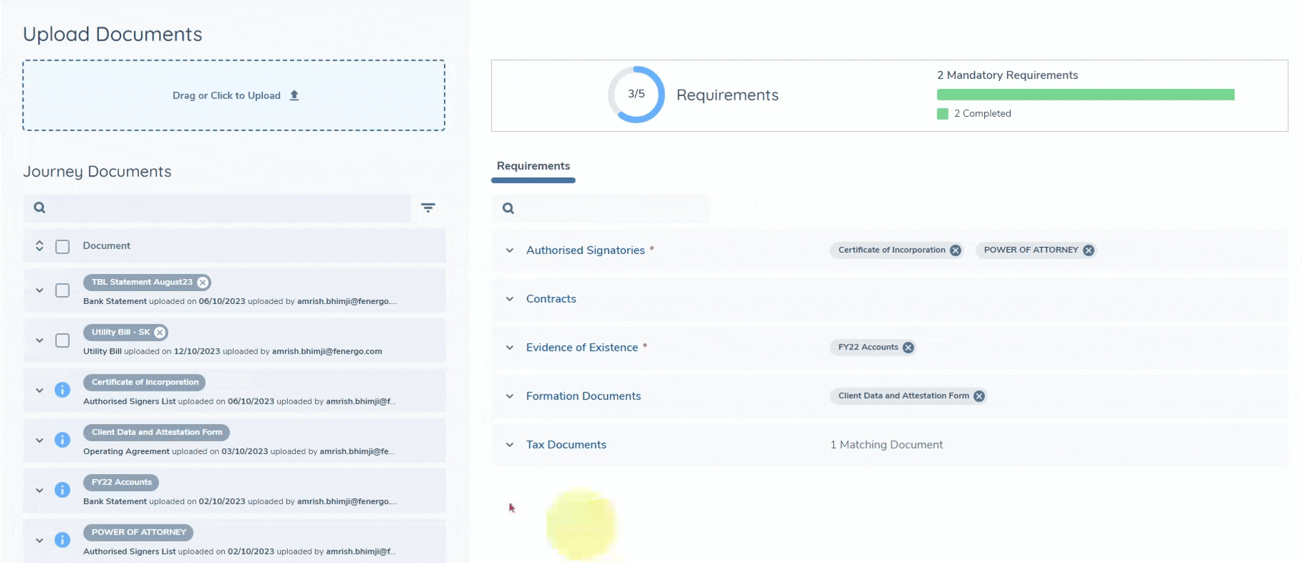 Journey Documents Delete