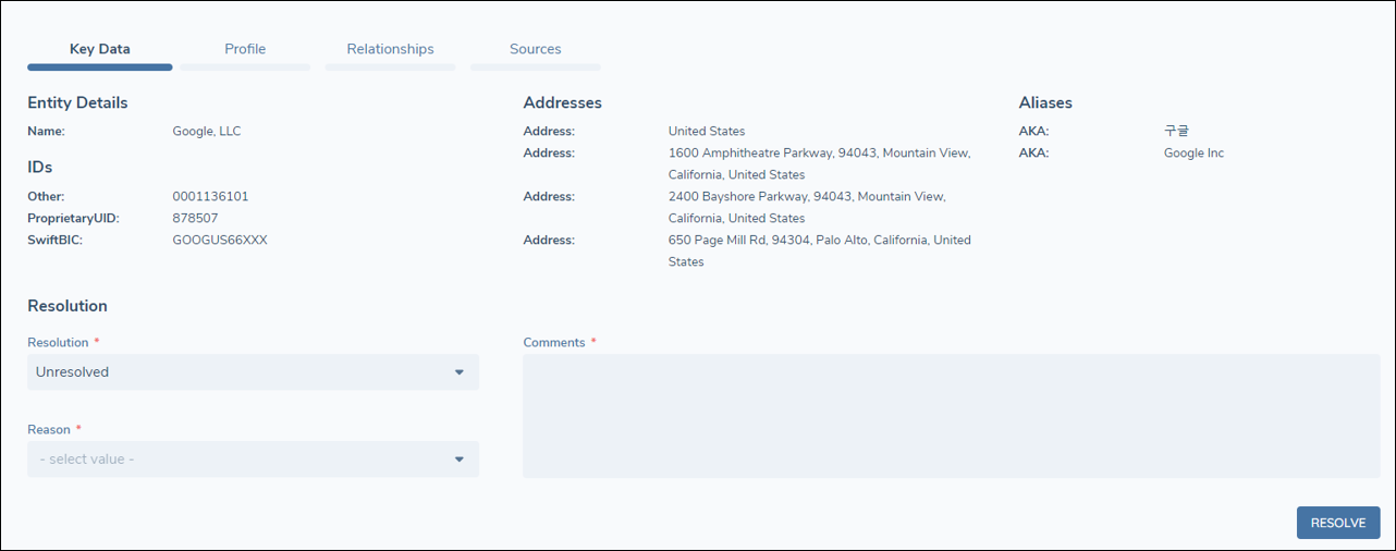 Screening Results - Key Data