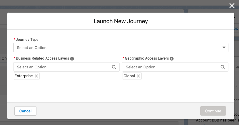 Launch Journey Modal