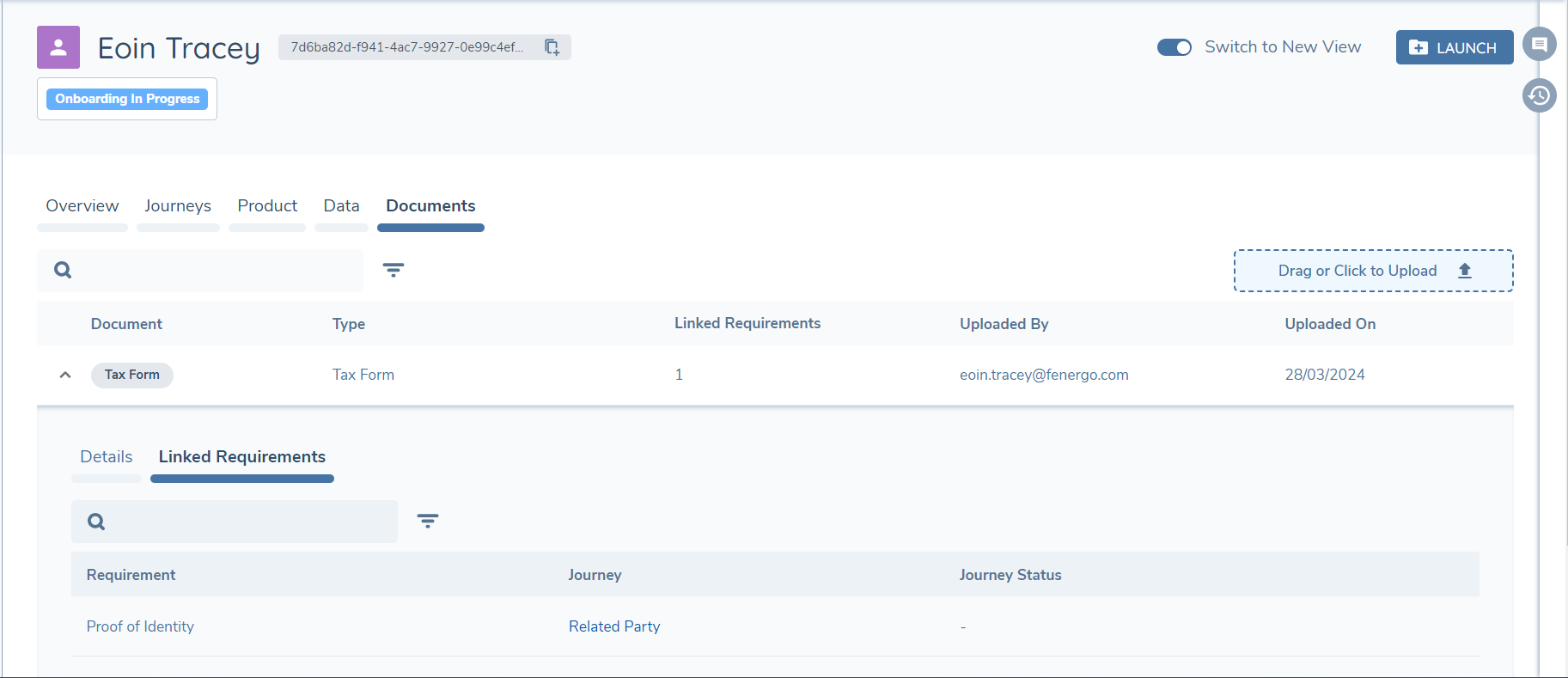 The Documents Tab - Related Party Requirements