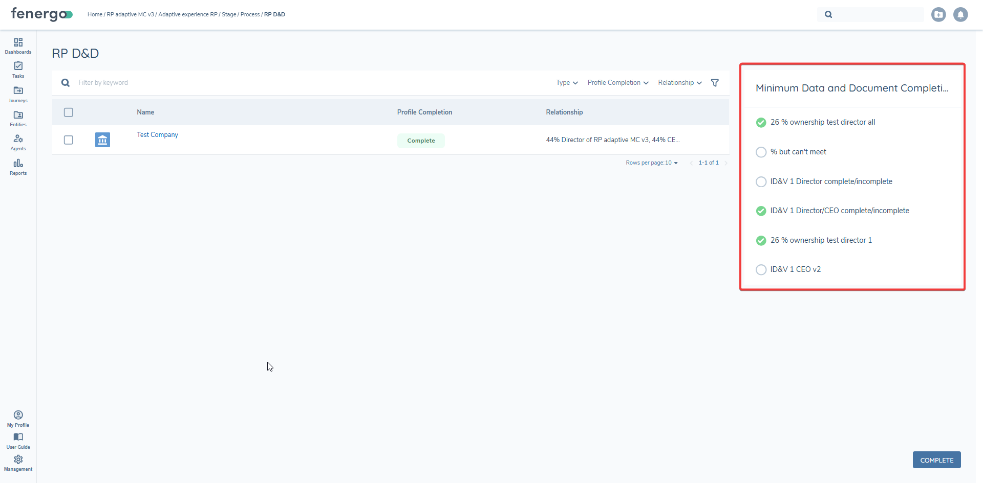 O&amp;C configuration requirements