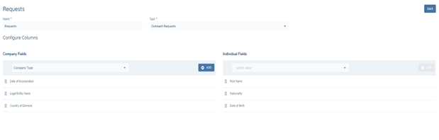 Configuring Requests Dashboard