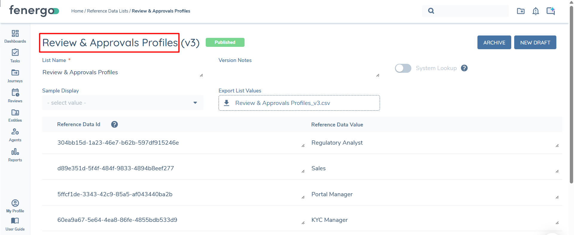 Review and Approval Lookup