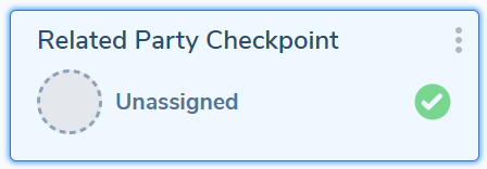 Completed Related Party Checkpoint task