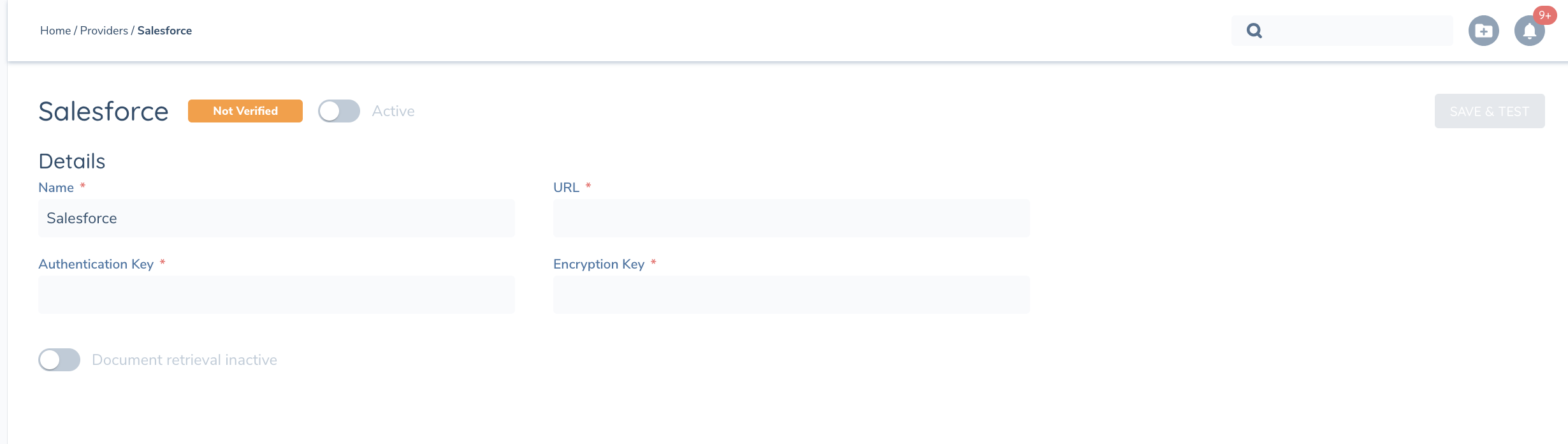 Salesforce External Data Setup