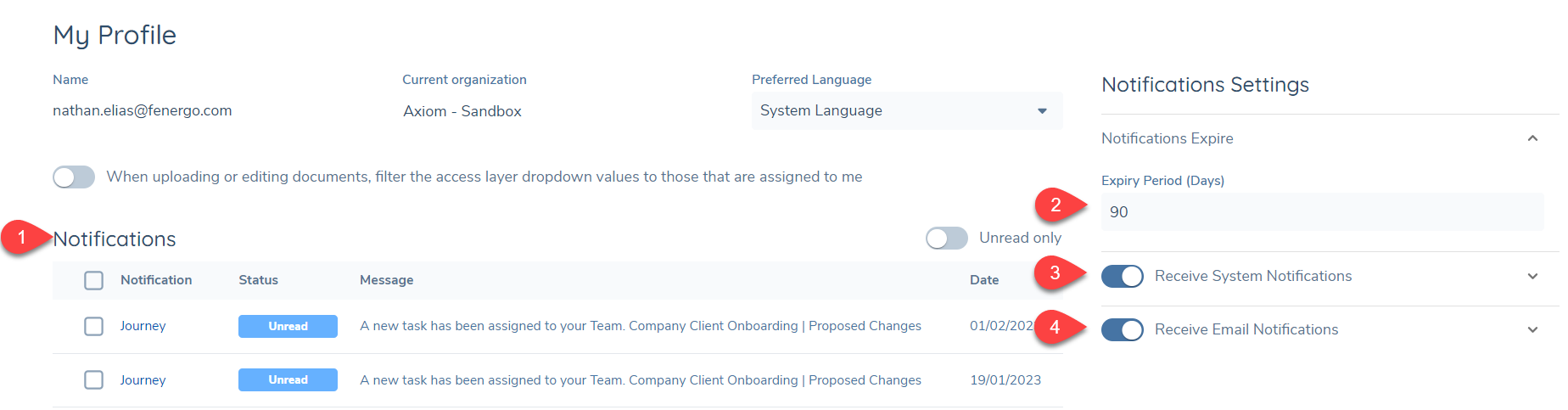 Notification Settings