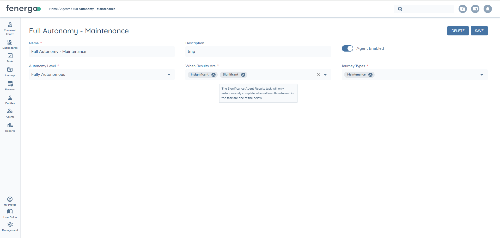Significance Agent Autonomy