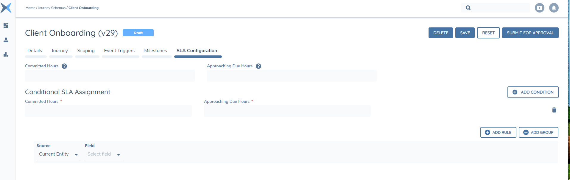 Journey SLA Configuration
