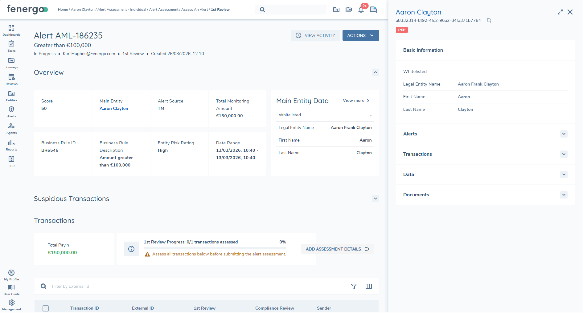 Entity Context Panel