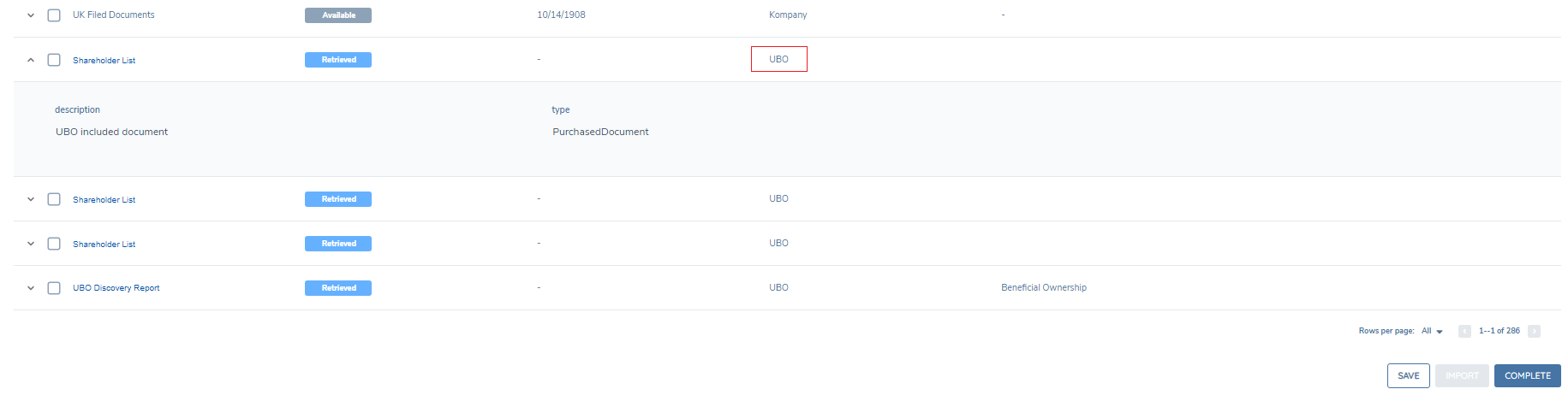 UBO Discovery Documents