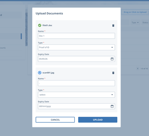 Upload Document Modal