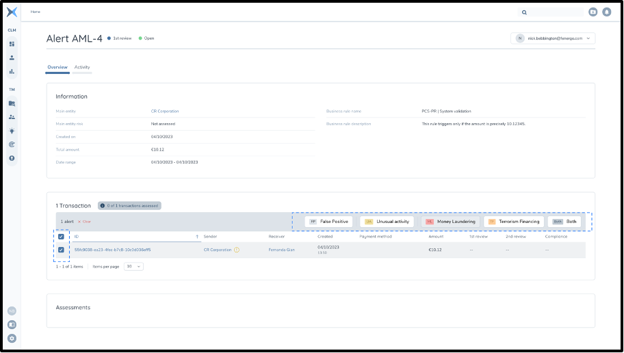 Transaction Assessment