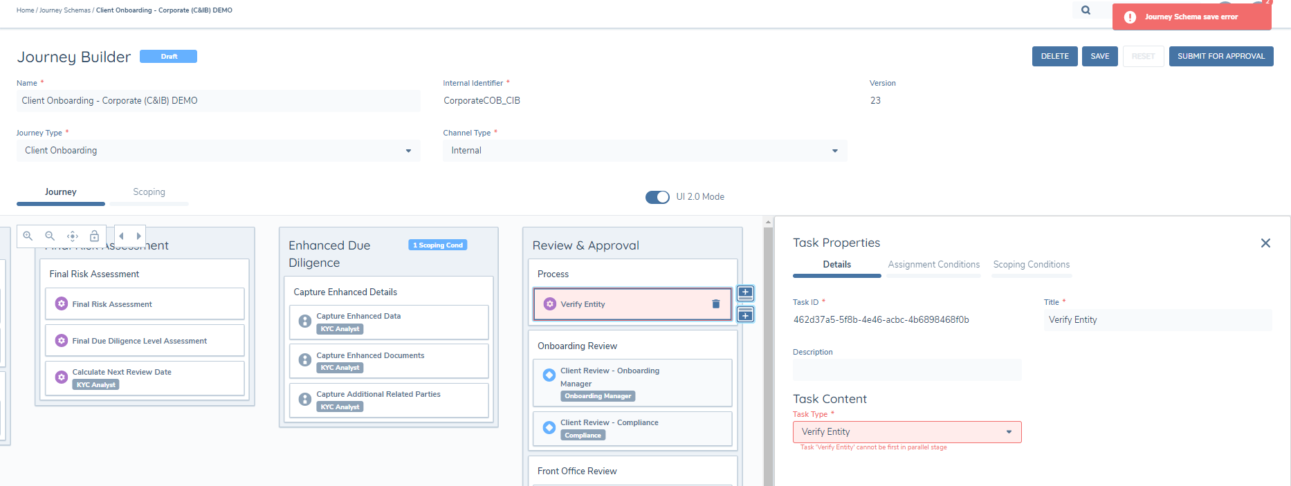 VerifyEntityNotAllowedInParallelStages